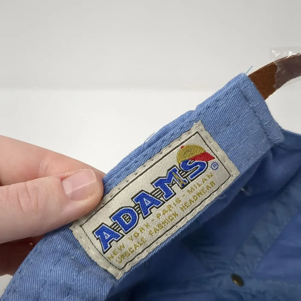 Adams Slideback Boys Kids Hat Blue One Size Leather Strap Embroidered W/Tags
